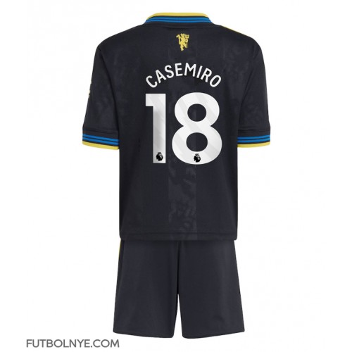 Camiseta Manchester United Casemiro #18 Tercera Equipación para niños 2025-26 manga corta (+ pantalones cortos)